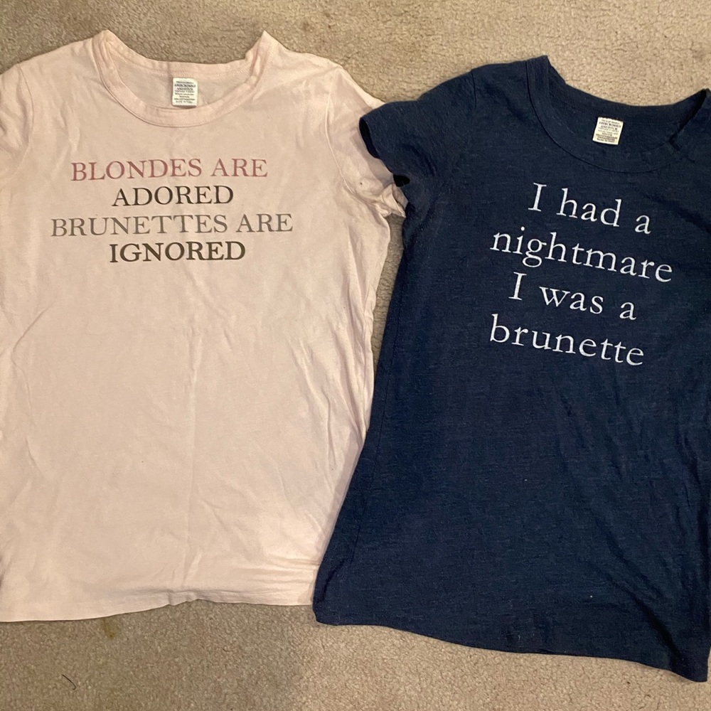 2 shirts Blonde Girl Baby Tees ($12 for both)
